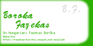 boroka fazekas business card
